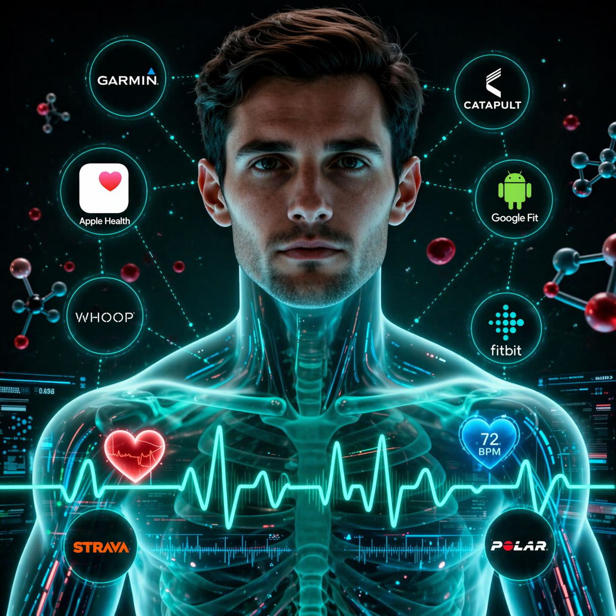 Holographic biological twin of an athlete