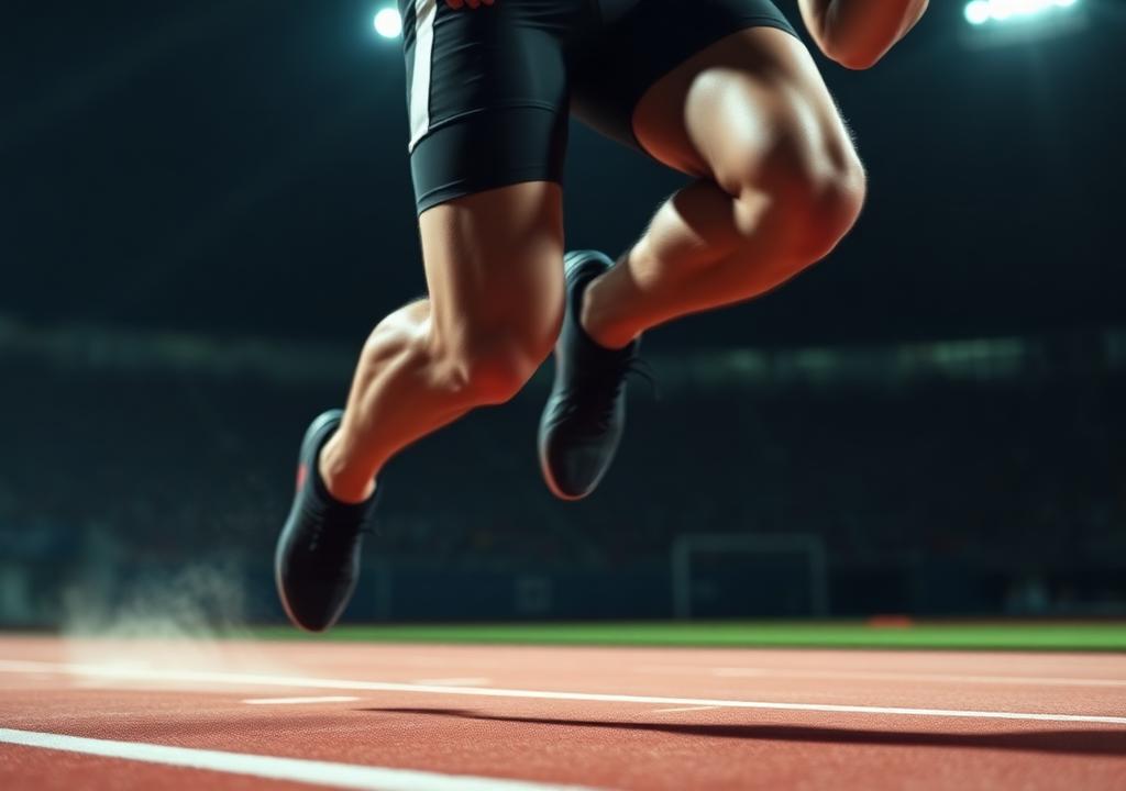 Athlete being tracked during training